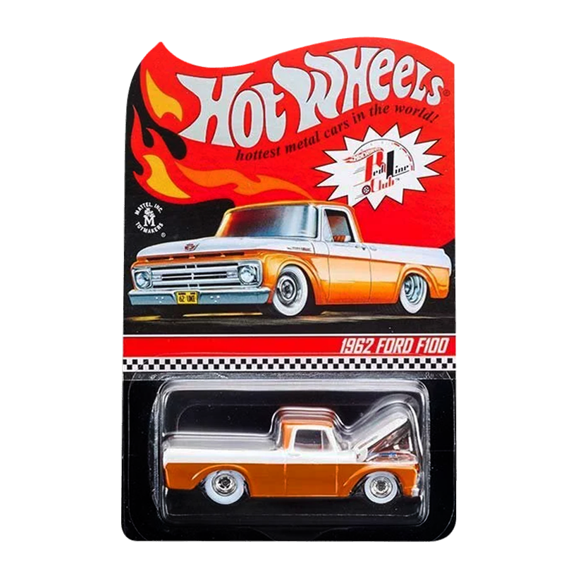 Машинка Premium Hot Wheels 1962 Ford F100 Red Line Club RLC 1:64 GXJ18 Orange - Retromagaz