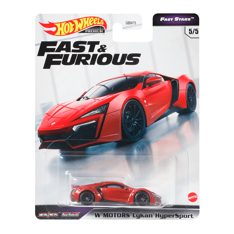 Машинка Premium Hot Wheels Lykan Hypersport W Motors Lykan Hypersport Fast & Furious GRL70 Red Новий - Retromagaz