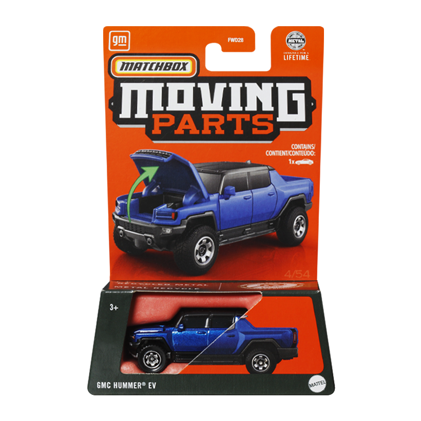 Тематическая Машинка Matchbox GMC Hummer EV Moving Parts 1:64 FWD28/HVM97 Blue - Retromagaz