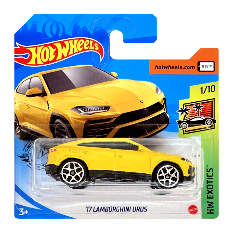 Машинка Базова Hot Wheels '17 Lamborghini Urus Exotics 1:64 GHB36 Yellow - Retromagaz