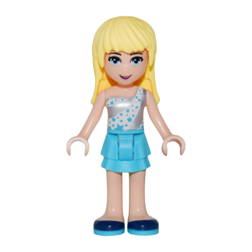 Фигурка Lego Girl Stephanie Medium Azure Layered Skirt Friends frnd191 1 Б/У - Retromagaz