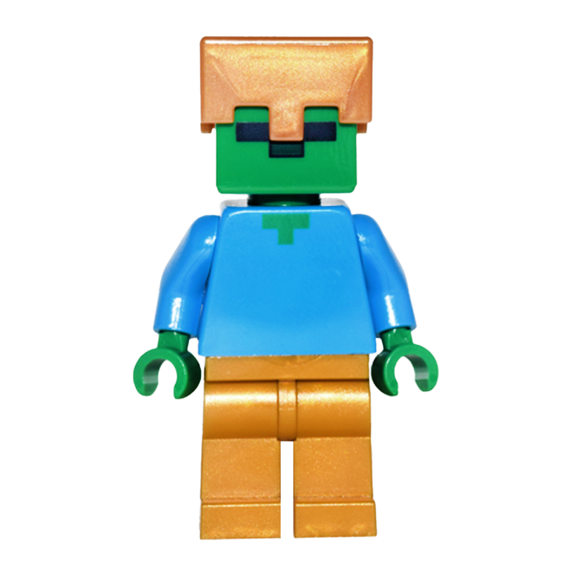 Фигурка Lego Minecraft Zombie Pearl Gold Legs and Helmet Games min050 Б/У - Retromagaz