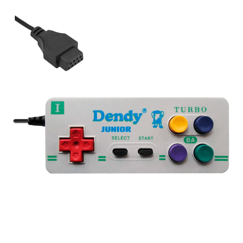 Геймпад Проводной RMC Famicom Dendy Junior Light 9 pin Grey Новый - Retromagaz