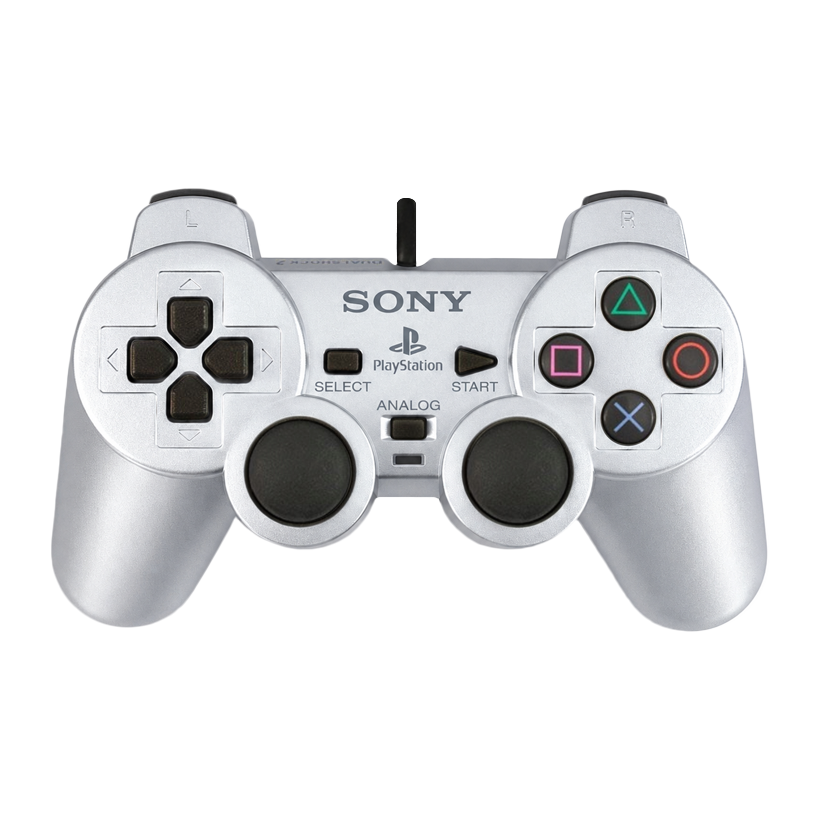 Геймпад Проводной Sony PlayStation 2 SCPH-10010 DualShock 2 Silver 2.5m Б/У - Retromagaz