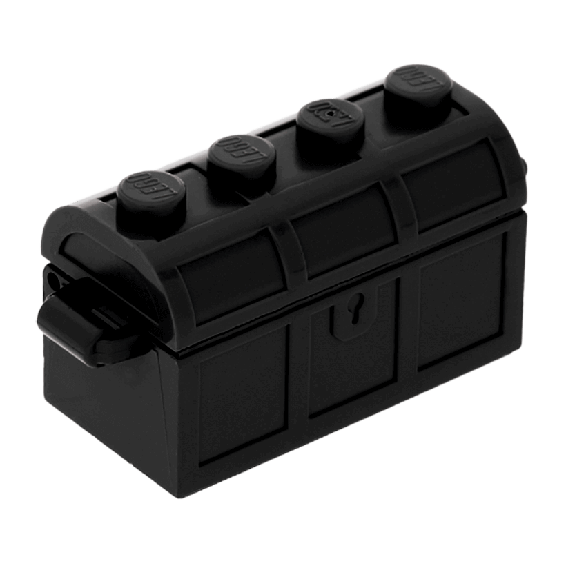 Ємність Lego Treasure Chest Bott Lid 2 x 4 x 2 4738ac01 4739a 4113935 6101166 6101161 6303101 Black Б/У - Retromagaz