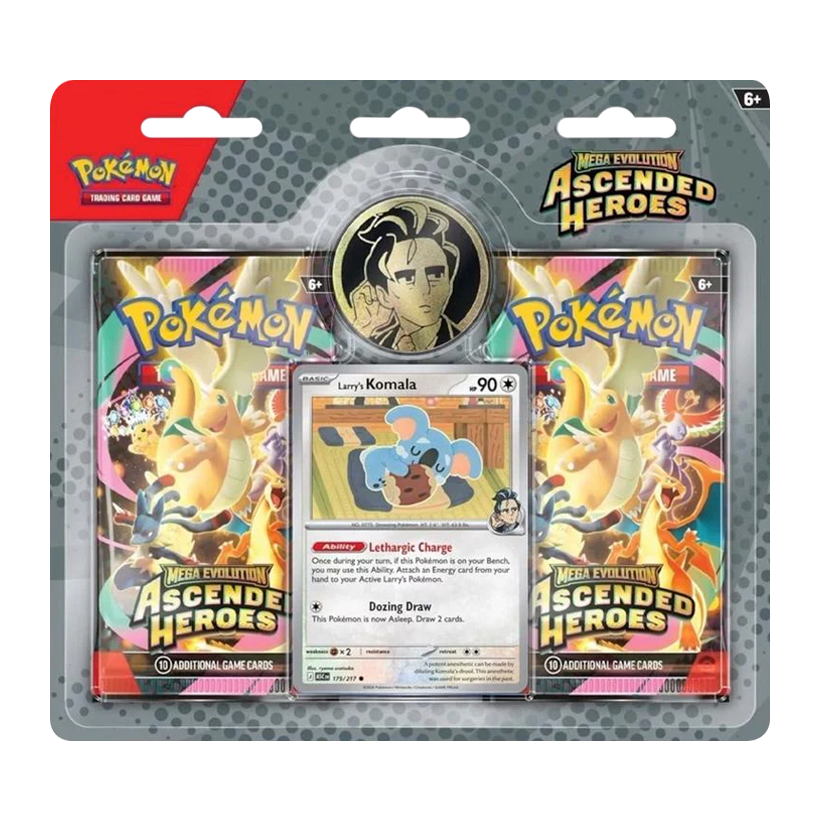 Картки Колекційна Гра Pokemon Mega Evolution - Ascended Heroes Larry's Komola 2 Pack Blister - Retromagaz