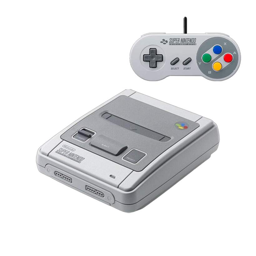 Набір Консоль Nintendo SNES Classic Mini CLV-301 Europe Light Grey + 21 Вбудована Гра Б/У  + Геймпад Дротовий - Retromagaz