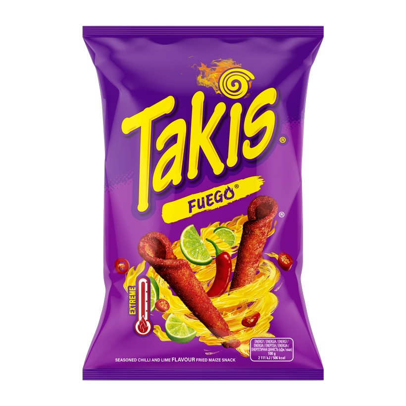 Кранчи Takis Fuego Чили Лайм 100g - Retromagaz