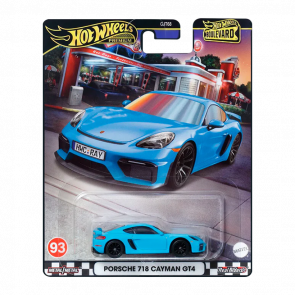 Машинка Premium Hot Wheels Porsche 718 Cayman GT4 Boulevard 1:64 HRT71 Blue - Retromagaz