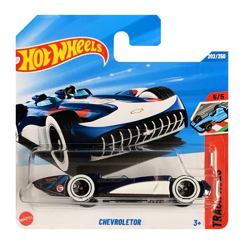 Машинка Базова Hot Wheels Chevroletor Treasure Hunts Track Aces 1:64 JBC29 Blue - Retromagaz