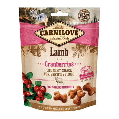 Лакомства для Собак Carnilove Dog Crunchy Snack Lamb with Cranberries 200g - Retromagaz