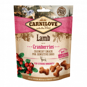 Лакомства для Собак Carnilove Dog Crunchy Snack Lamb with Cranberries 200g - Retromagaz