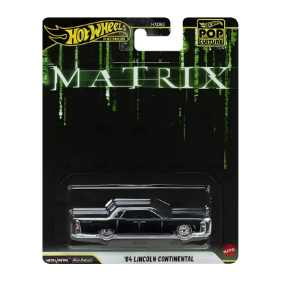 Машинка Premium Hot Wheels The Matrix '64 Lincoln Continental Pop Culture 1:64 JHW89 Black - Retromagaz