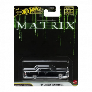 Машинка Premium Hot Wheels The Matrix '64 Lincoln Continental Pop Culture 1:64 JHW89 Black - Retromagaz