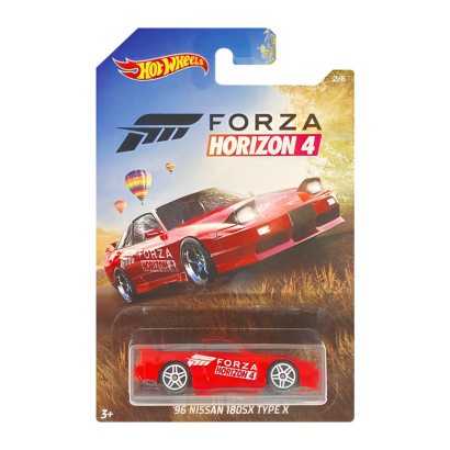 Тематическая Машинка Hot Wheels '96 Nissan 180SX Type X Forza Horizon 1:64 GBB66 Red - Retromagaz