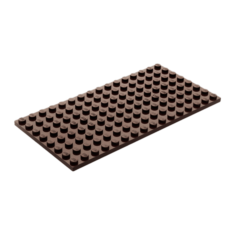 Пластина Lego Звичайна 8 x 16 92438 6120800 Dark Brown Б/У - Retromagaz