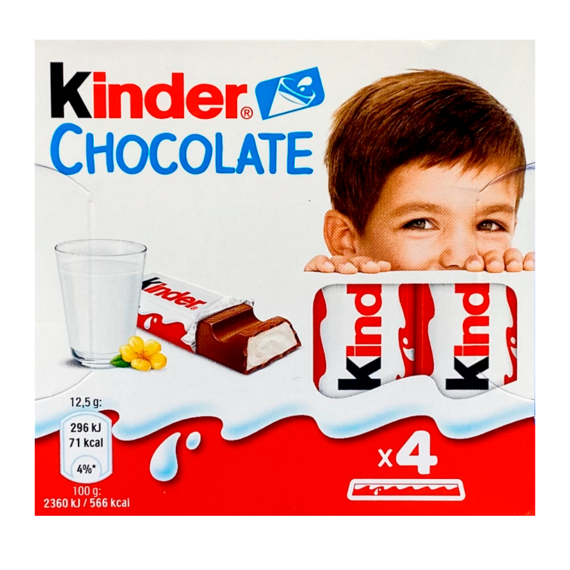Шоколад Молочный Kinder Chocolate 4 Pieces 50g - Retromagaz