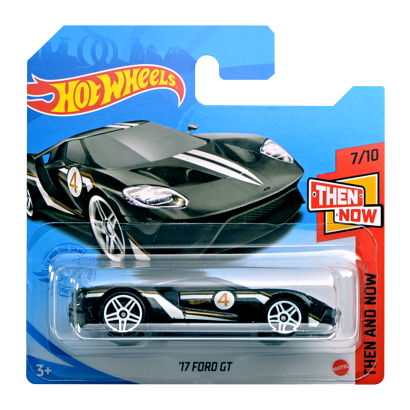 Машинка Базова Hot Wheels '17 Ford GT Then and Now 1:64 GTC78 Black - Retromagaz