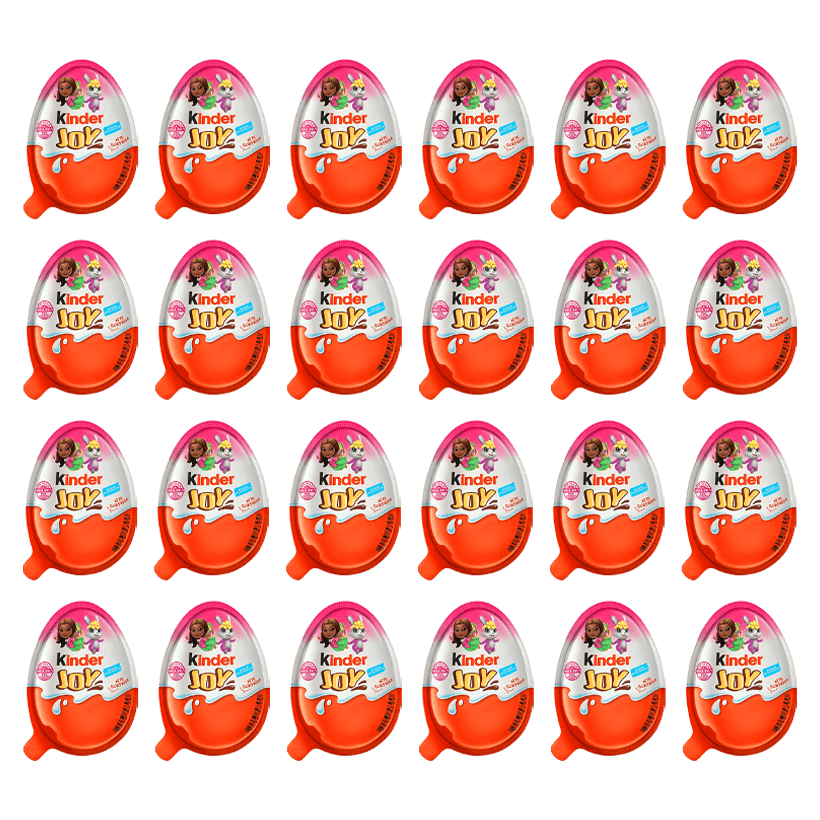 Набір Шоколадне Яйце 24шт Kinder Joy For Girls 20g - Retromagaz