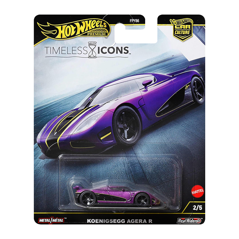 Машинка Premium Hot Wheels Koenigsegg Agera R Timeless Icons 1:64 JBK93 Purple - Retromagaz