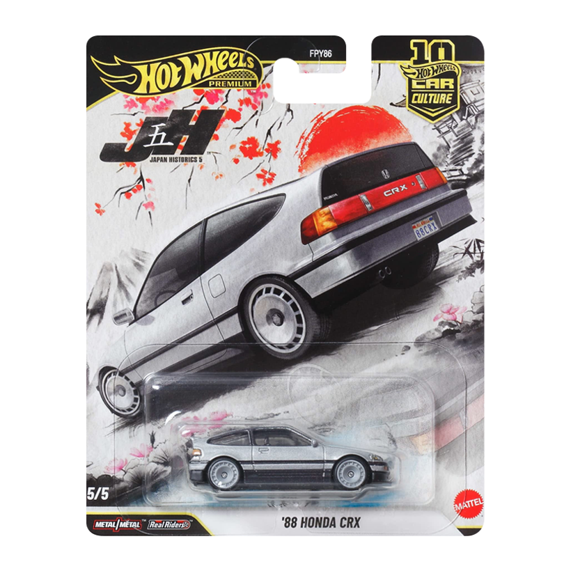 Машинка Premium Hot Wheels '88 Honda CRX Car Culture 1:64 JKF13 Grey - Retromagaz