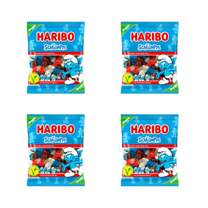 Набор Конфеты Жевательные 4шт Haribo Smurfs 175g - Retromagaz