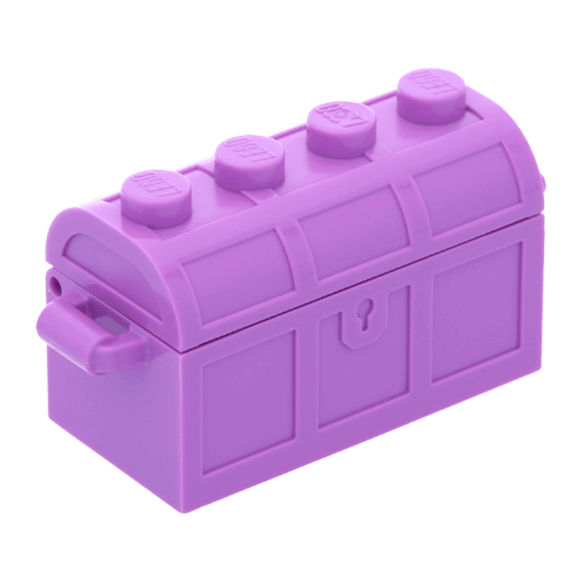 Емкость Lego Treasure Chest Bott Lid 2 x 4 x 2 4738ac01 4739a 6056226 6167678 6254219 Medium Lavender Б/У - Retromagaz