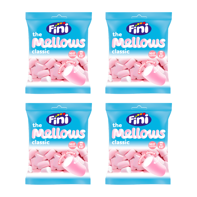 Набор Маршмелоу 4шт Fini The Mellows Classic Розовые 80g - Retromagaz