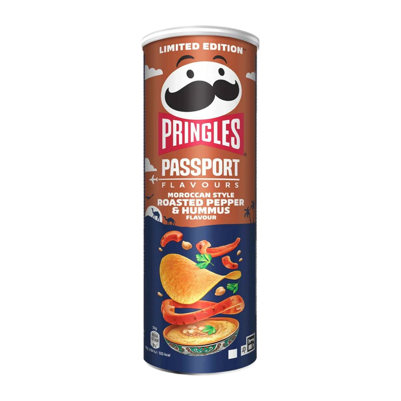 Чипси Pringles Passport Flavours Moroccan Style Roasted Pepper & Hummus 165g - Retromagaz