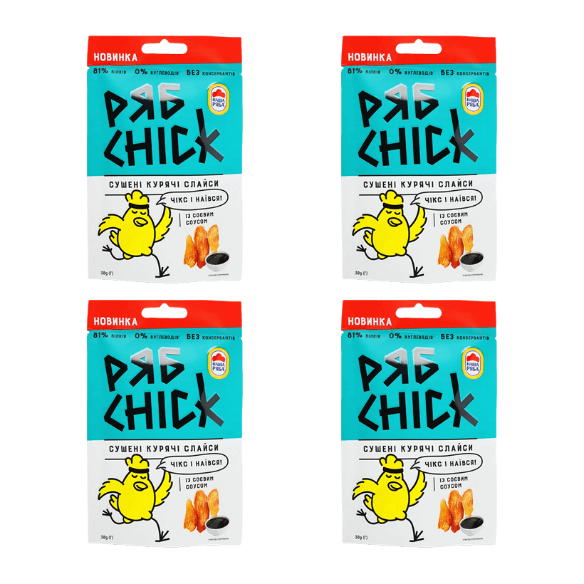Набор Слайсы 4шт РябChick Куриные с Соевым Соусом 30g - Retromagaz