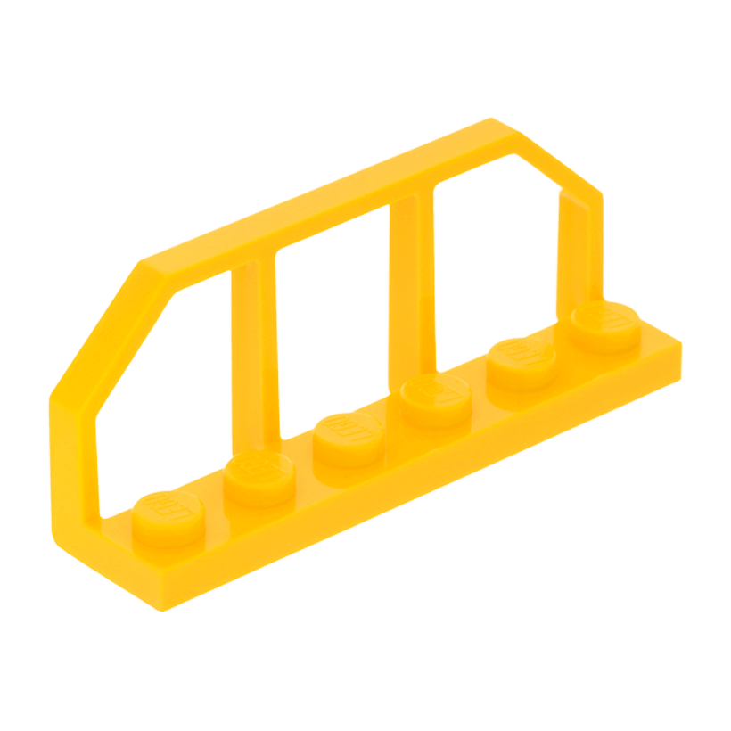 Пластина 10шт Lego Модифицированная with Train Wagon End 1 x 6 6583 4251468 658324 Yellow Б/У - Retromagaz