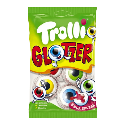 Цукерки Жувальні Trolli Glotzer Halloween 75g - Retromagaz