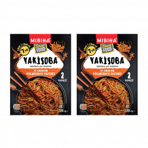 Набор Вермишель 2шт Мивина Yakisoba со Вкусом Пикантного Терияки Средне Острая 130g - Retromagaz