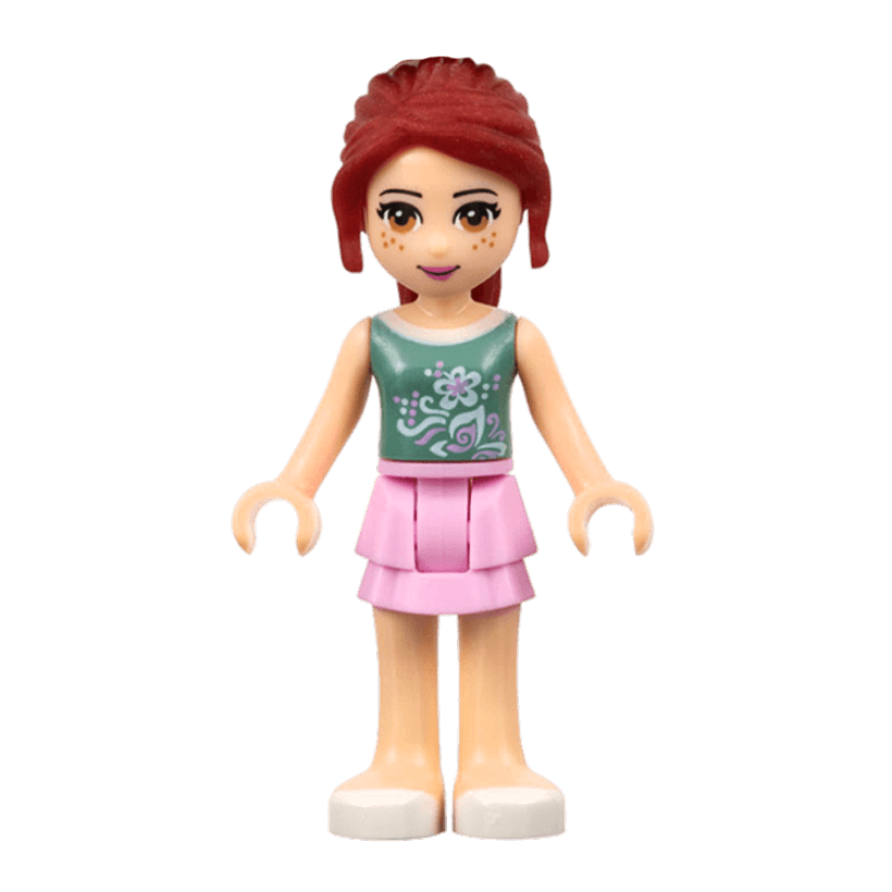 Фигурка Lego Girl Mia Bright Pink Layered Skirt Friends frnd061 2 Б/У - Retromagaz