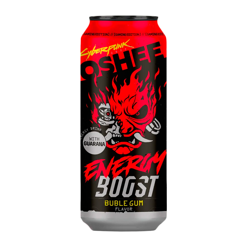 Напиток Энергетический Oshee Cyberpunk Energy Boost Bubble Gum 500ml - Retromagaz