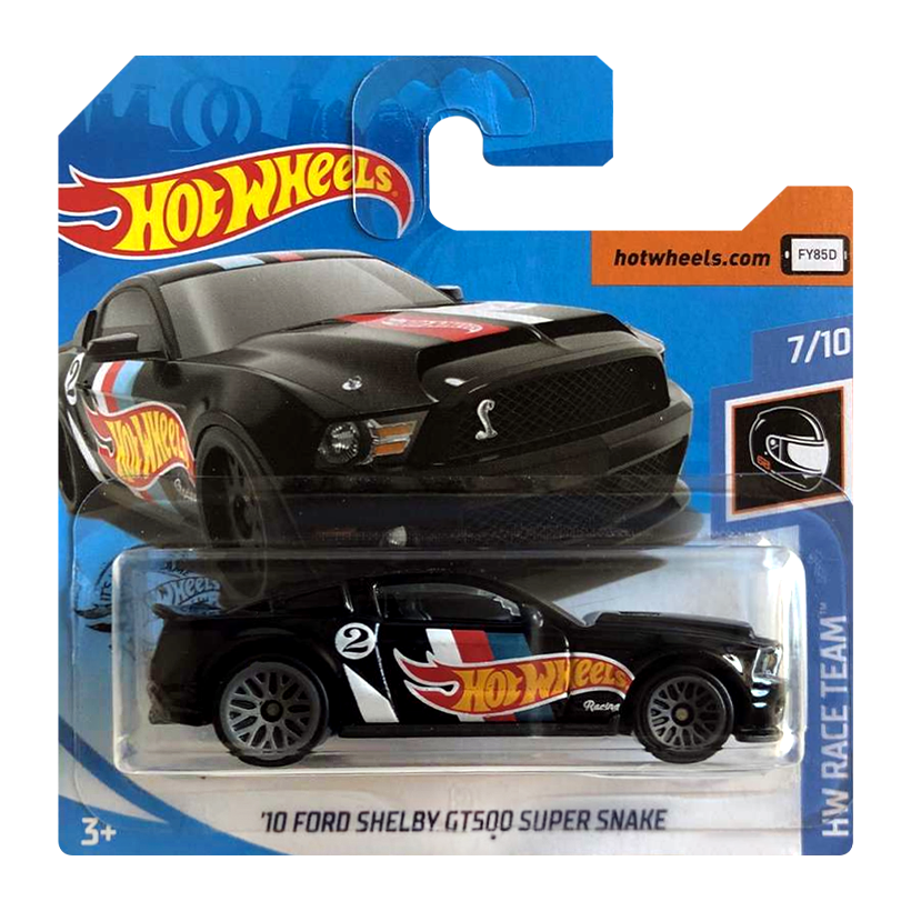 Машинка Базова Hot Wheels '10 Ford Shelby GT500 Super Snake Race Team 1:64 FYF69 Black - Retromagaz