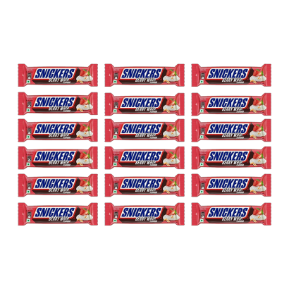 Набір Батончик 24шт Snickers Полуниця Berry Whip 40g - Retromagaz