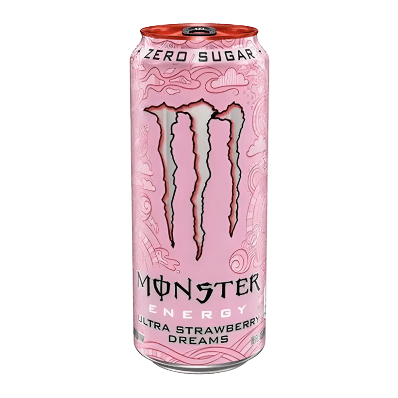 Напиток Энергетический Monster Energy Ultra Strawberry Dreams Zero Sugar 500ml - Retromagaz
