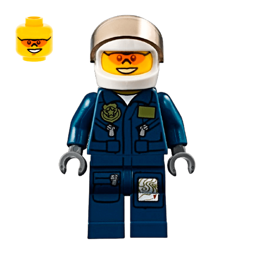 Фигурка Lego Police 973pb0989 Helicopter Pilot City cty0267 Б/У - Retromagaz