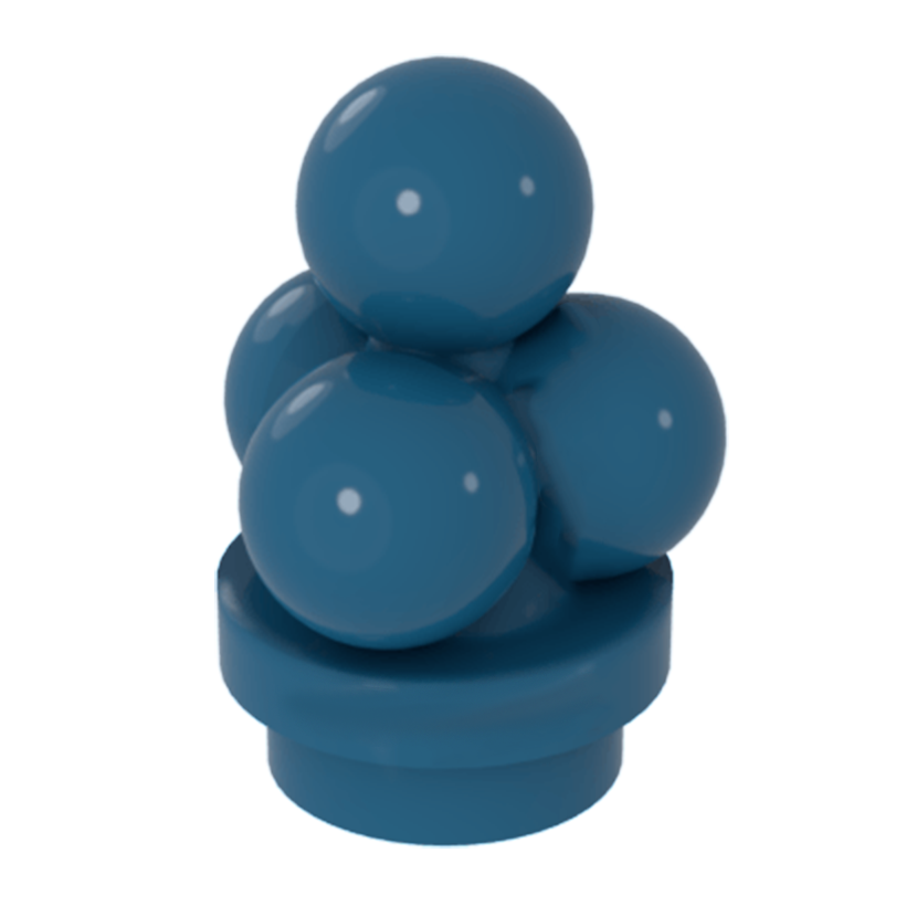 Еда 2шт Lego Ice Cream Scoops 6254 4640866 Dark Azure Б/У - Retromagaz