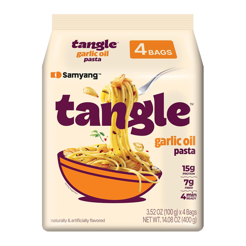 Набор Лапша 4шт Samyang Tangle Garlic Oil Pasta 100g - Retromagaz