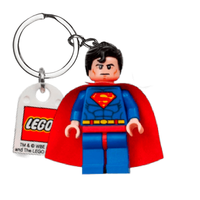 Брелок Lego Superman Key Chain with Lego Logo Tile 853430 Б/У Нормальный - Retromagaz