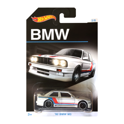 Тематическая Машинка Hot Wheels '92 BMW M3 BMW 1:64 DJM81 White - Retromagaz