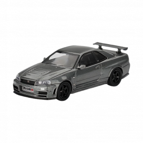 Машинка Premium MINI GT Nissan Skyline GT-R (R34) - Nismo BNR34 CRS Version 1999 1:64 MGT01160 Grey - Retromagaz