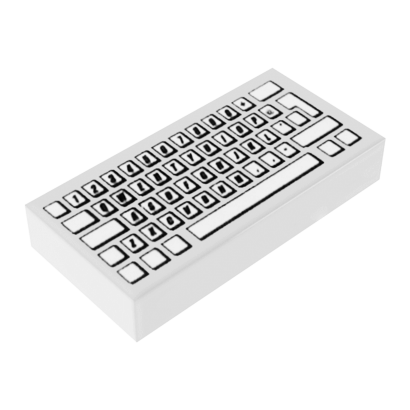 Плитка Lego Groove with Computer Keyboard Standard Pattern Декоративная 1 x 2 3069bpb0030 4293350 White 4шт Б/У - Retromagaz