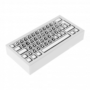 Плитка Lego Groove with Computer Keyboard Standard Pattern Декоративная 1 x 2 3069bpb0030 4293350 White 4шт Б/У