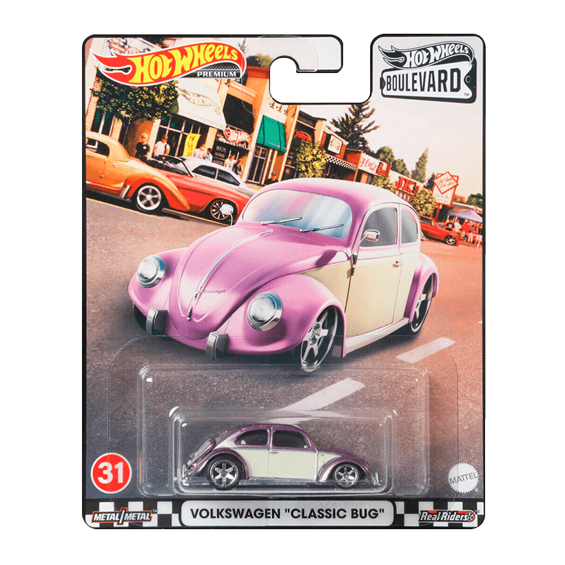 Машинка Premium Hot Wheels Volkswagen "Classic Bug" Boulevard 1:64 GRM03 Purple - Retromagaz