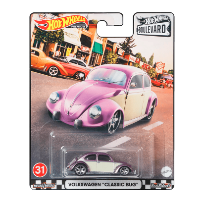 Машинка Premium Hot Wheels Volkswagen "Classic Bug" Boulevard 1:64 GRM03 Purple - Retromagaz