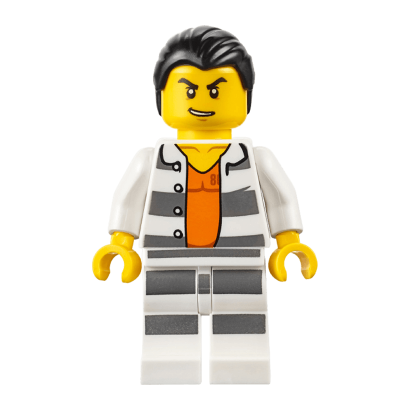 Фігурка Lego 973pb2283 Prisoner with Orange Undershirt City Police cty0613 1 Б/У - Retromagaz