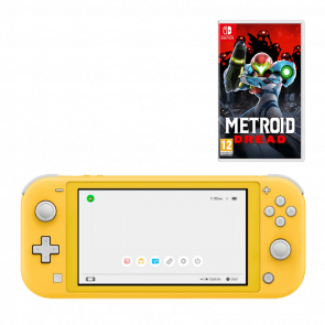 Набір Консоль Nintendo Switch Lite 32GB Yellow Новий + Гра Metroid Dread Nintendo Switch Російські Субтитри Новий Набір Консоль Nintendo Switch Lite 32GB Yellow Новий + Гра Metroid Dread Nintendo Switch Російські Субтитри Новий - Retromagaz
